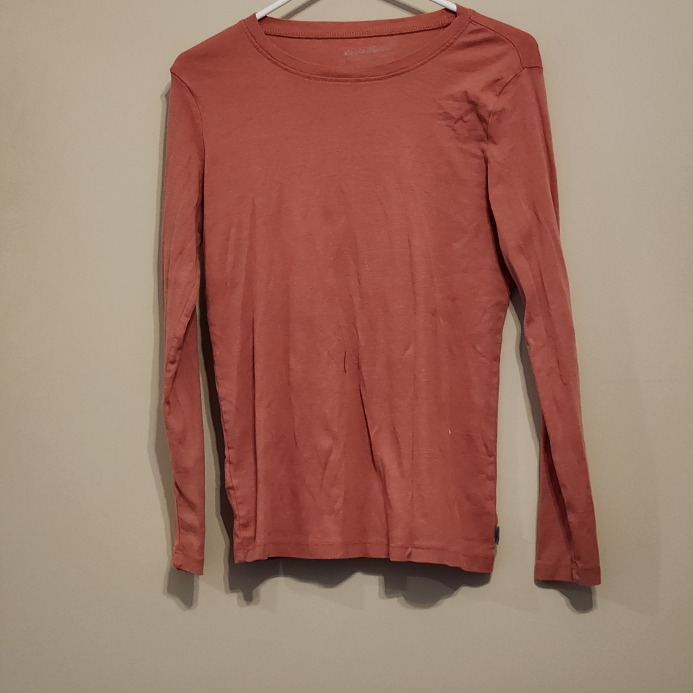 Eddie Bauer Women's Long Sleeve Top in Warm Terracotta